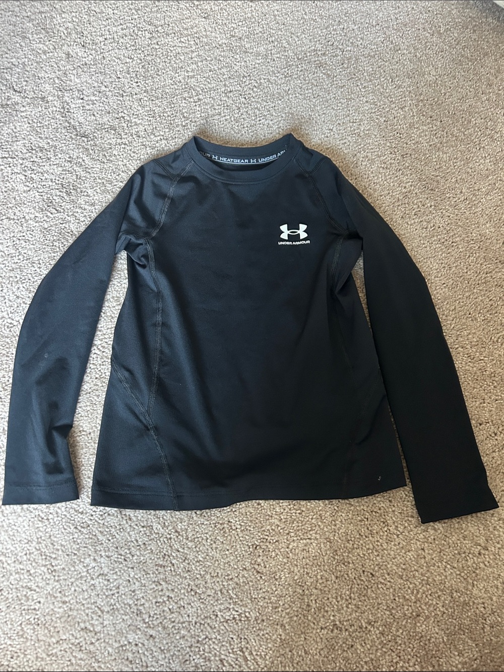 Under Armour Black Long Sleeve Performance Tee for Kids